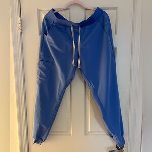 Ciel Blue Figs High Waisted Zamora Jogger Scrub Pants